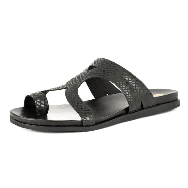 Zawadi : Ladies Leather Sandal in Black Coco Lux