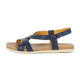 Sadani : Ladies Leather Sandal in Marine Cayak