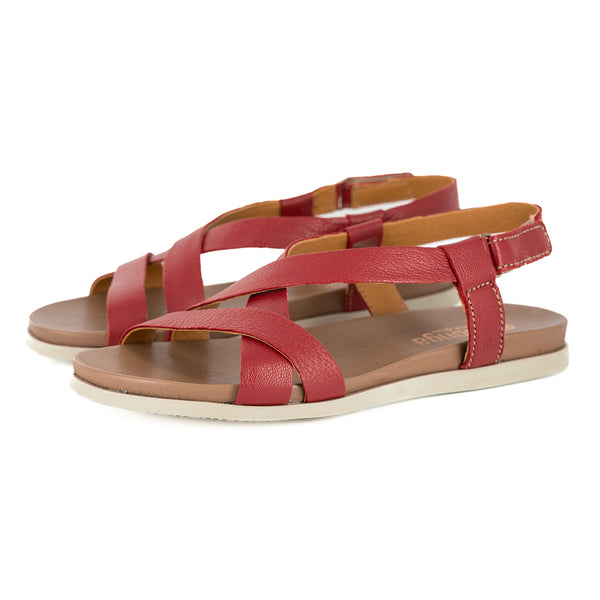 Sadani : Ladies Leather Sandal in Valentine Cayak