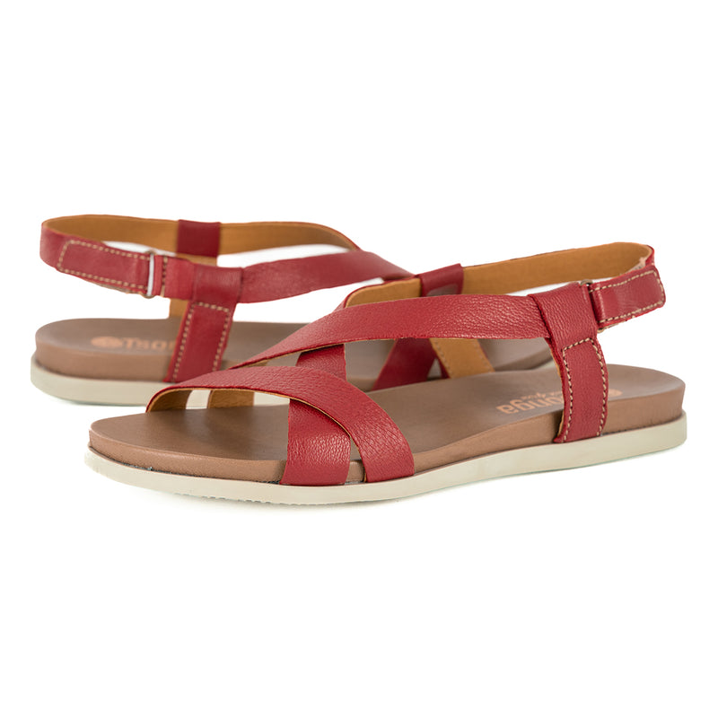 Sadani : Ladies Leather Sandal in Valentine Cayak