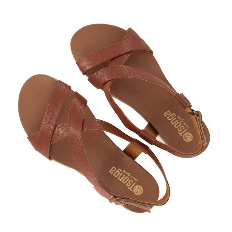 Sadani : Ladies Leather Sandal in Suede Cayak