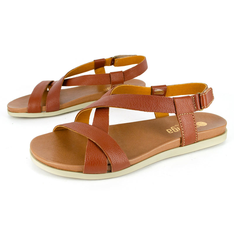 Sadani : Ladies Leather Sandal in Suede Cayak