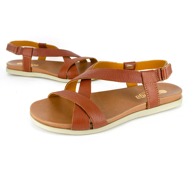 Sadani : Ladies Leather Sandal in Suede Cayak