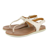 Shamwari : Ladies Leather Sandal in Cream Cayak