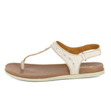 Shamwari : Ladies Leather Sandal in Cream Cayak