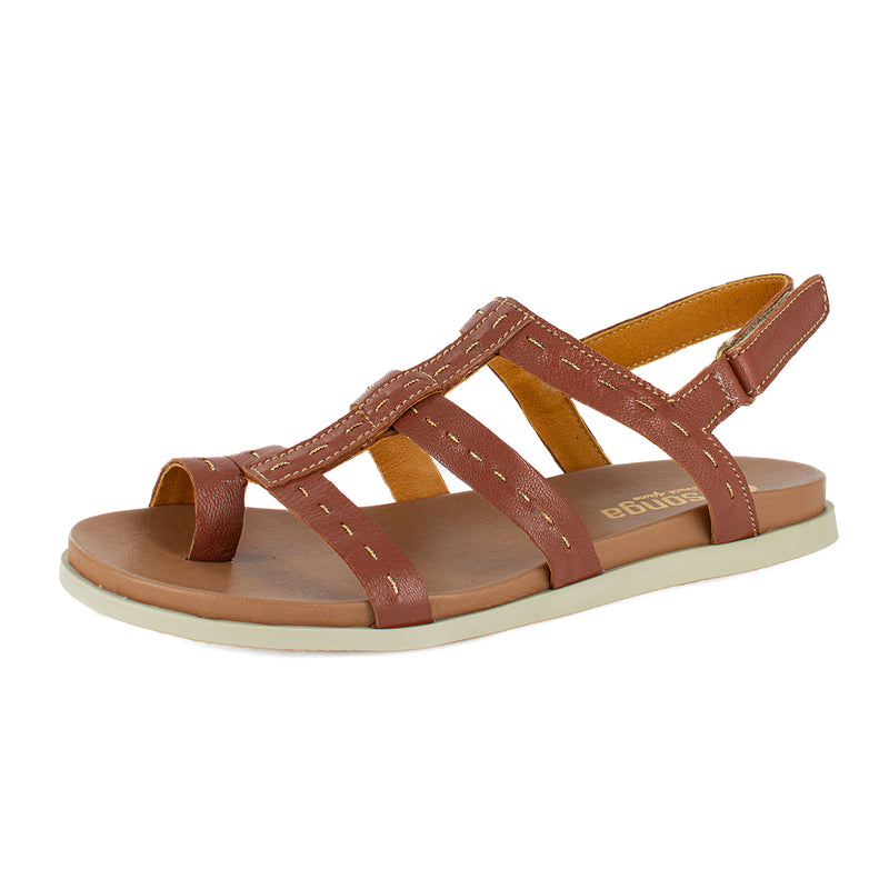 Kalahari : Ladies Leather Sandal in Suede Cayak