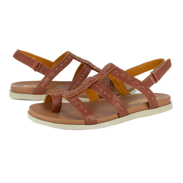 Kalahari : Ladies Leather Sandal in Suede Cayak