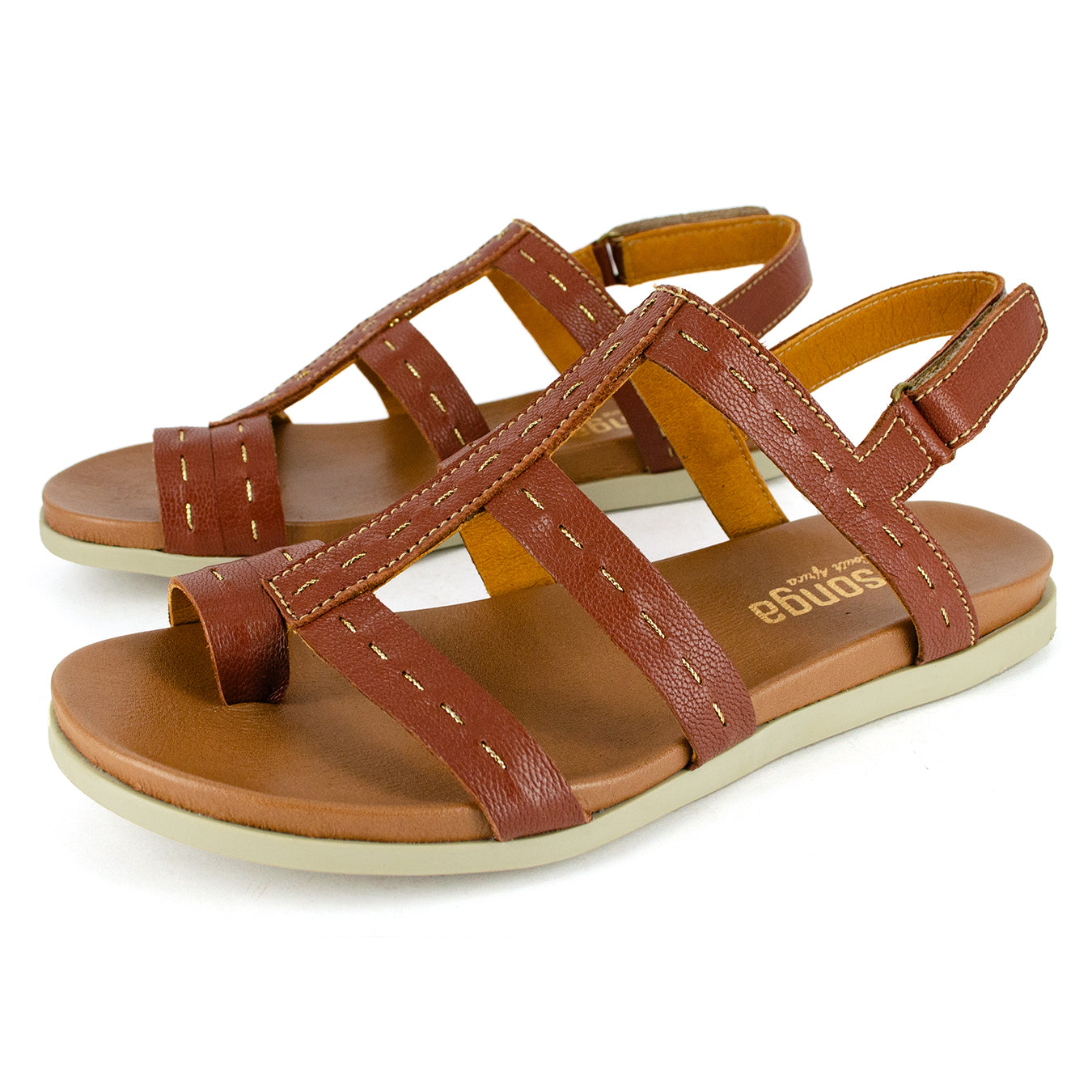 Kalahari : Ladies Leather Sandal in Suede Cayak – Tsonga