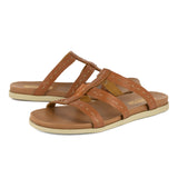 Zuwarah : Ladies Leather Sandal in Oak Cayak