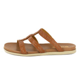 Zuwarah : Ladies Leather Sandal in Oak Cayak