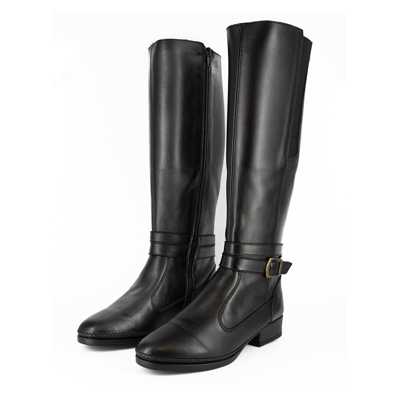 Okwamanje : Ladies Leather Boot in Black Relaxa