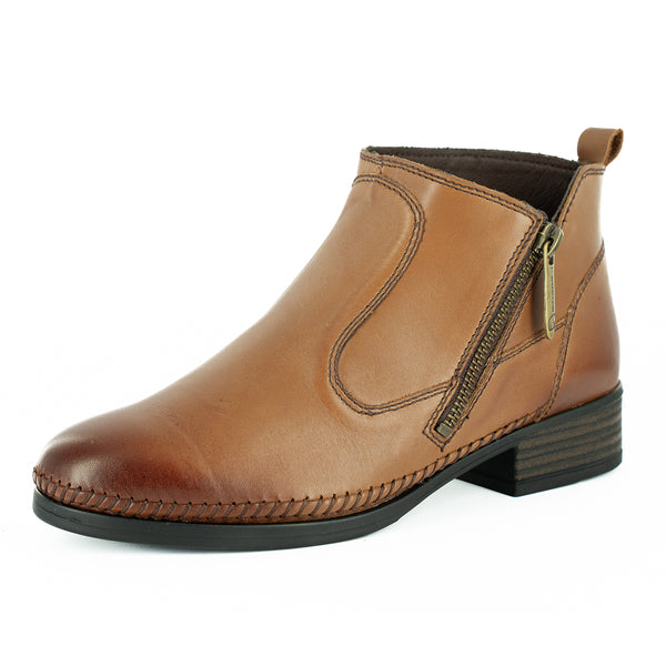 Norakei : Ladies Leather Ankle Boot in Hazel Relaxa