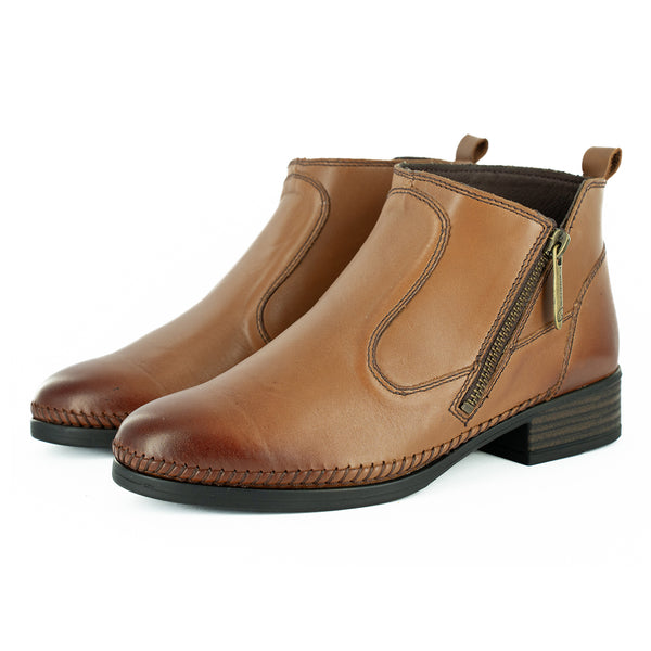 Norakei : Ladies Leather Ankle Boot in Hazel Relaxa