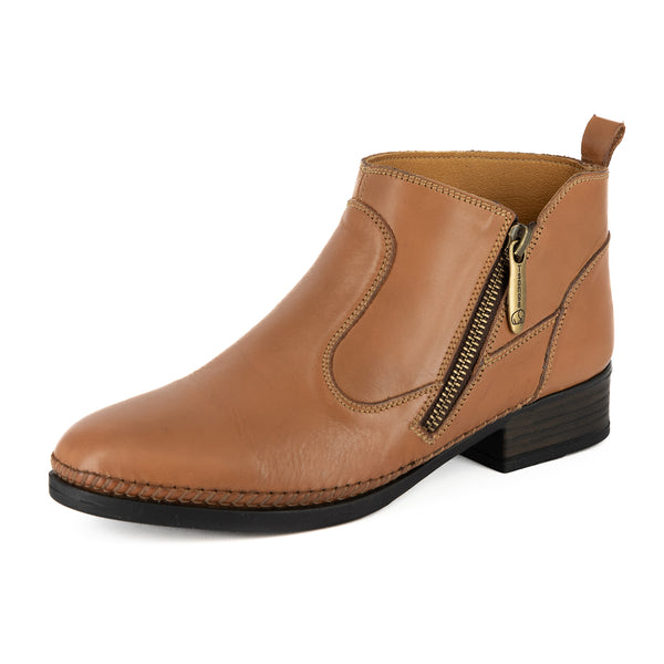 Norakei : Ladies Leather Ankle Boot in Hazel Lusso