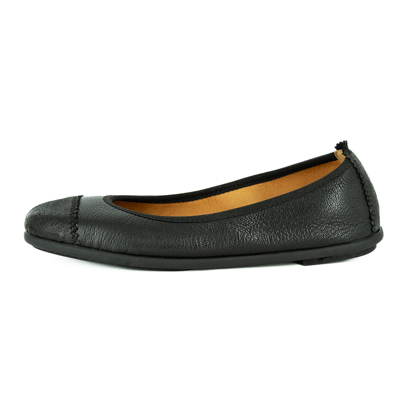 Mabuyana : Ladies Leather Pump in Black Cayak Black Spirit