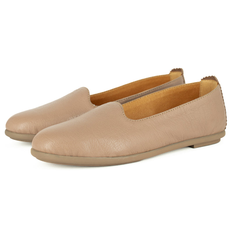 Bolani : Ladies Leather Pump in Timber Cayak