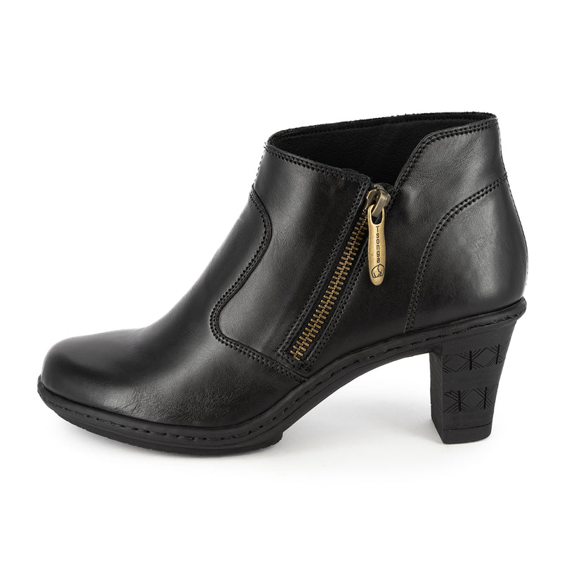 Zavala : Ladies Leather High-Heel Boot in Black Relaxa – Tsonga
