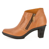 Zavala : Ladies Leather High-Heel Boot in Hazel Relaxa