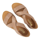 Ganandela : Ladies Leather Espadrille Sandal in Timber Cayak