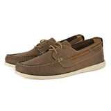 Bamako : Mens Leather Boat Shoe in Choc Rodeo