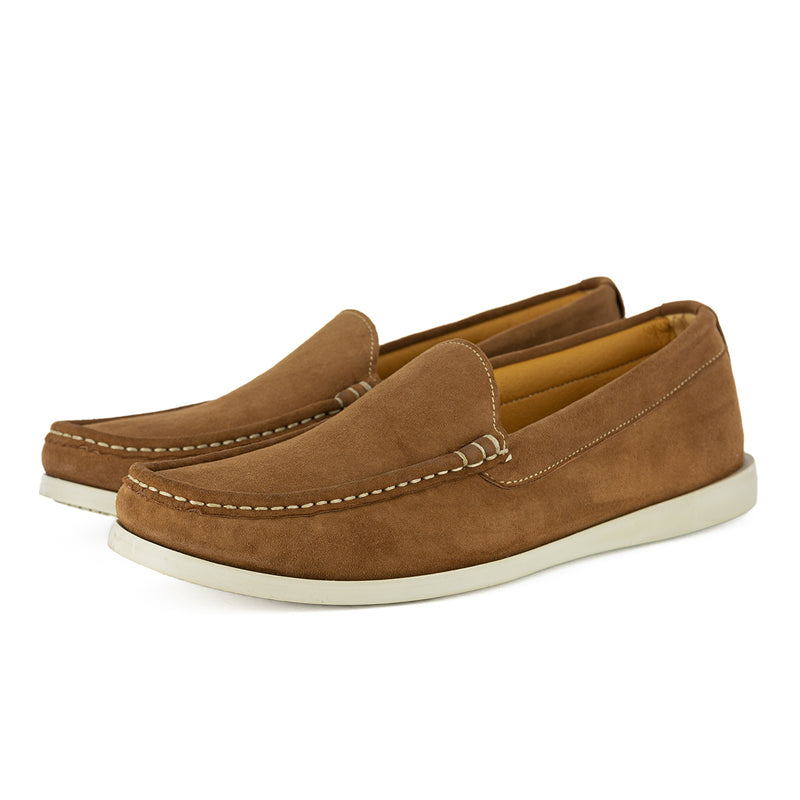 Kinshasa : Mens Leather Moccasin in Donkey London Velutto