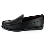 Kinshasa : Mens Leather Moccasin in Black Natan