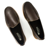 Kinshasa : Mens Leather Moccasin in Choc Natan