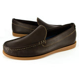 Kinshasa : Mens Leather Moccasin in Choc Natan