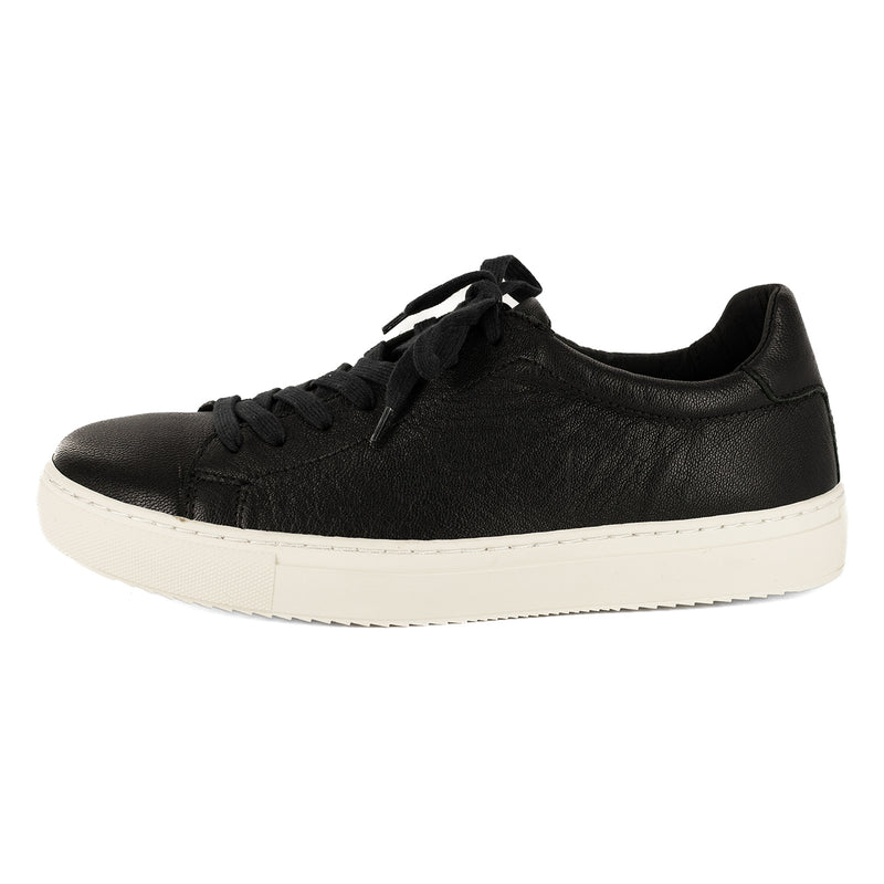 Tugela : Mens Leather Sneaker in Black Cayak