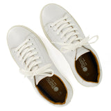 Tugela : Mens Leather Sneaker in White Cayak