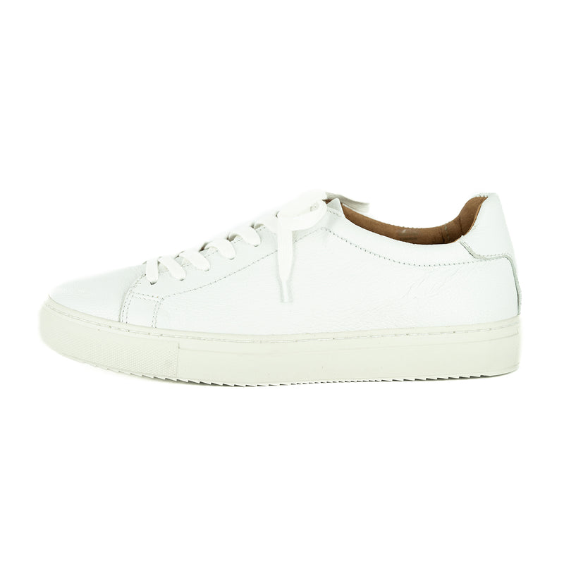 Tugela : Mens Leather Sneaker in White Cayak