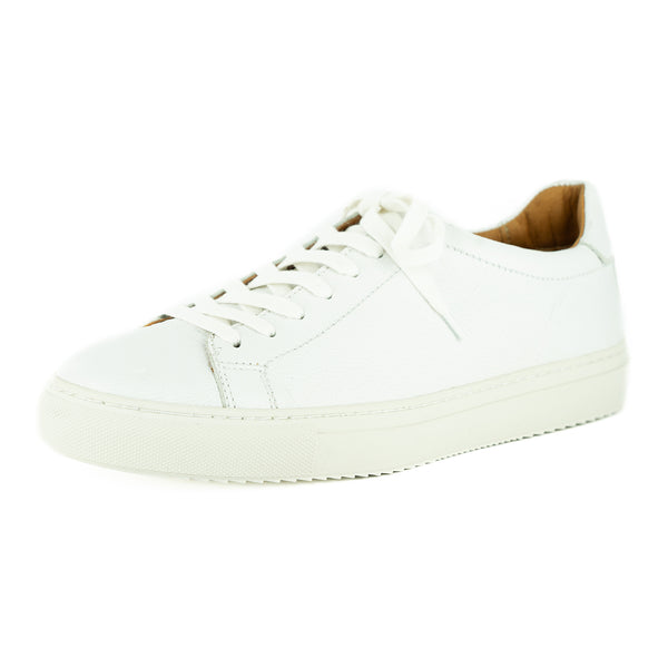 Tugela : Mens Leather Sneaker in White Cayak