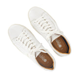 Tugela : Mens Leather Sneaker in White Cayak