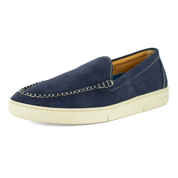 Timbavati : Men's Leather Moccasin in Marine Velutto