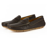 Cairo : Men's Leather Moccasin in Choc Delta