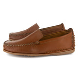 Banakho : Mens Leather Moccasin in Oak Natan