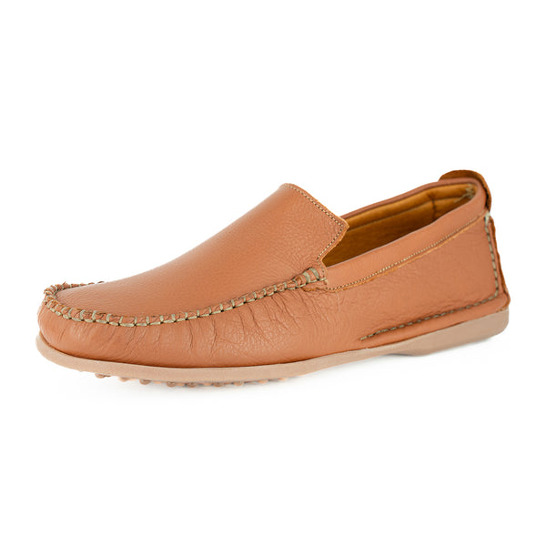 Banakho : Mens Leather Moccasin in Oak Natan