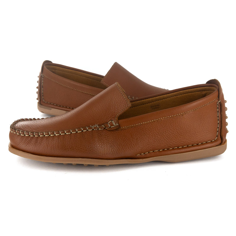 Banakho : Mens Leather Moccasin in Oak Natan