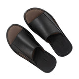 Juza : Mens Leather Sandal in Black Natan