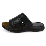 Dukuza : Men's Leather Sandal in Black Natan