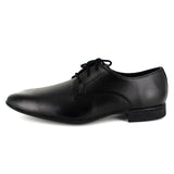 WYSO Costa Rica : Youth/Mens Leather Formal/School Shoe in Black Ranger (PETA-approved Vegan Bioveg Leather)