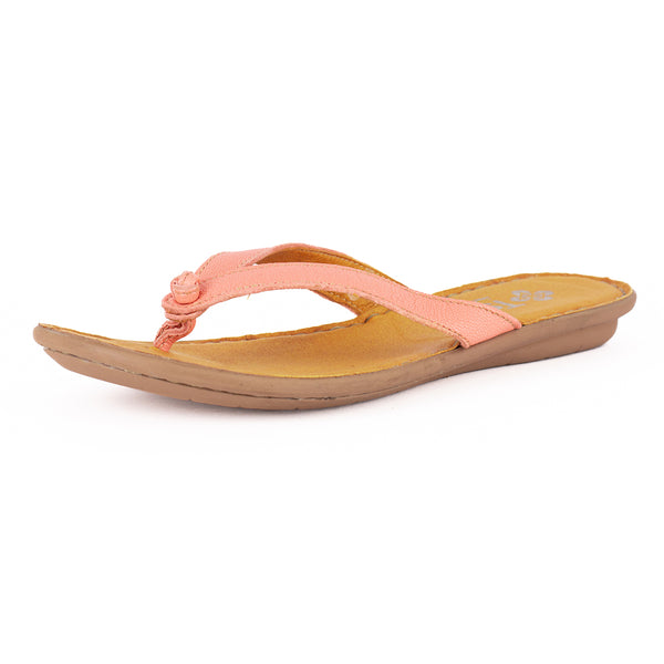 Esitolo : Ladies Leather Tslops in Papaya Cayak