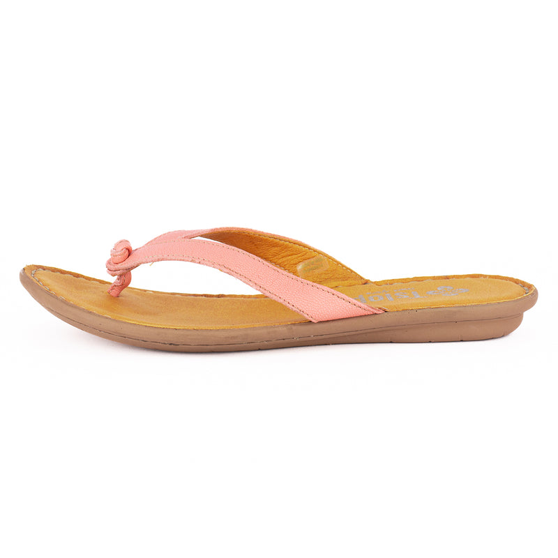 Esitolo : Ladies Leather Tslops in Papaya Cayak