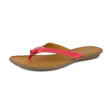 Esitolo : Ladies Leather Tslops in Tangerine Kabore