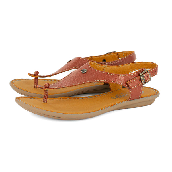 Ovaroli : Ladies Leather Tslops Sandal in Suede Cayak