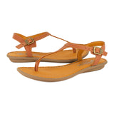 Khuthaza : Ladies Leather Tslops Sandal in Oak Cayak