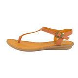 Khuthaza : Ladies Leather Tslops Sandal in Oak Cayak