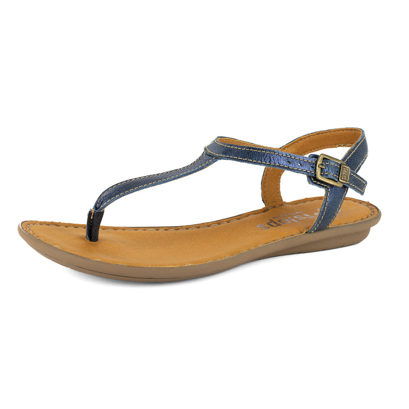 Khuthaza : Ladies Leather Tslops Sandal in Spazio Grid