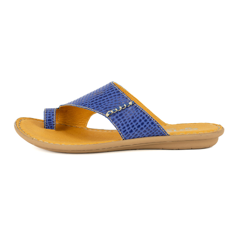 Ligoma : Ladies Leather Tslops Sandal in Turbine Coco Lux