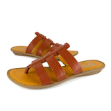 Maroua : Ladies Leather Tslops Sandal in Suede Cayak